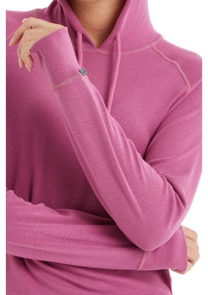 Kadın Kapüşonlu Flash Thermal Pembe Sweatshirt C8T3N9O5 modelleri