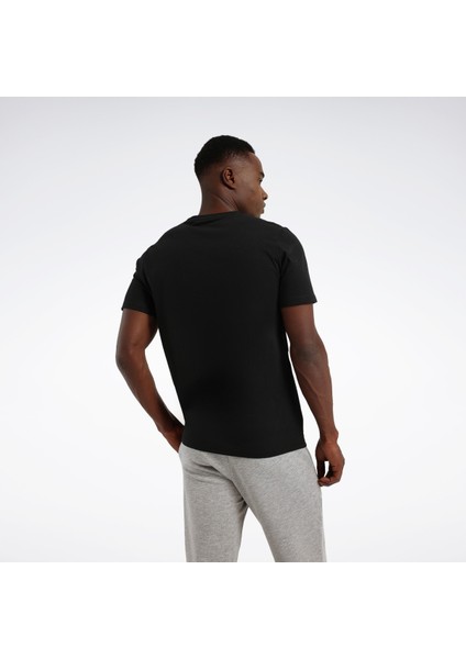 Athlete Tee 2.0 Rbk-Endur Siyah Erkek Kısa Kol T-Shirt