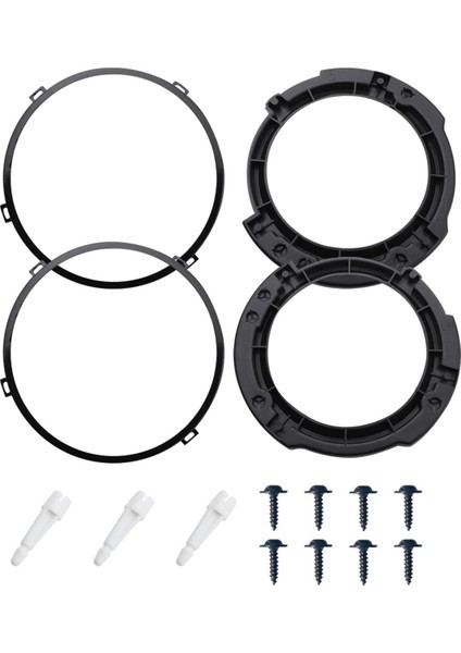 7 Inç Yuvarlak Far Montaj Tutma Braketi Halka Seti Far Metal Halka ile Jeep Wrangler Jk 2007-2017 Için (Yurt Dışından)