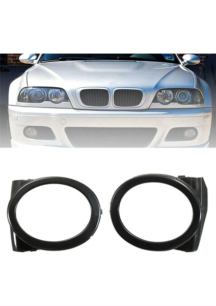 51112695255 51112695256 Siyah Sis Farı Lambası Kapak Trim Halkası Bmw E46 M3 2001 - 2006 Için Fit (Yurt Dışından) modelleri