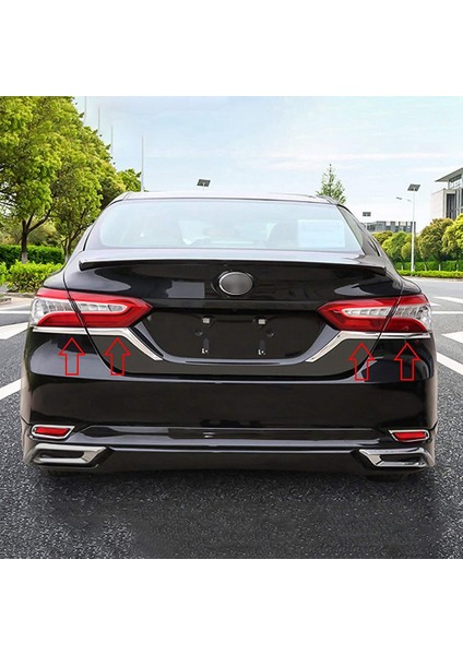 Krom Arka Kuyruk Lambası Kaş Kapağı Trim Şerit Toyota Camry L Le Xle 2017 2018 2019 2020 2021 (Yurt Dışından) modelleri