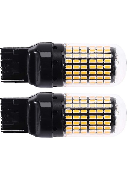2x 7440 Canbus Süper Parlak Hata Ücretsiz LED Ampul T20 W21W 144 Smd Amber Ters Kuyruk Dönüş Sinyali Işık Için (Yurt Dışından)