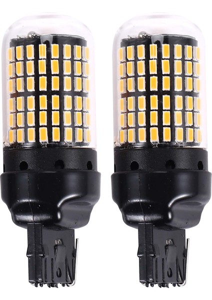 2x 7440 Canbus Süper Parlak Hata Ücretsiz LED Ampul T20 W21W 144 Smd Amber Ters Kuyruk Dönüş Sinyali Işık Için (Yurt Dışından)