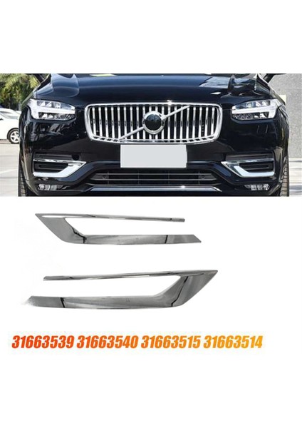 Çift Araba Ön Alt Tampon Krom Trim Şerit Kapak 31663515 31663514 Volvo XC90 2019-2022 31663539 31663540 (Yurt Dışından) fırsatları