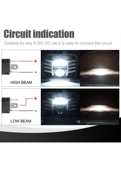 5x7 Inç LED Far 7x6 LED Mühürlü Işın Başkanı Işık Lambası Jeep Yj Cherokee Xj Için Yüksek Düşük Işın ile (Yurt Dışından) fiyatları
