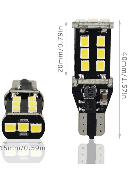 Araba Yedekleme Ters Işık 912 921 T15 W16W Için Süper Parlak Beyaz Canbus LED Ampul (Yurt Dışından)