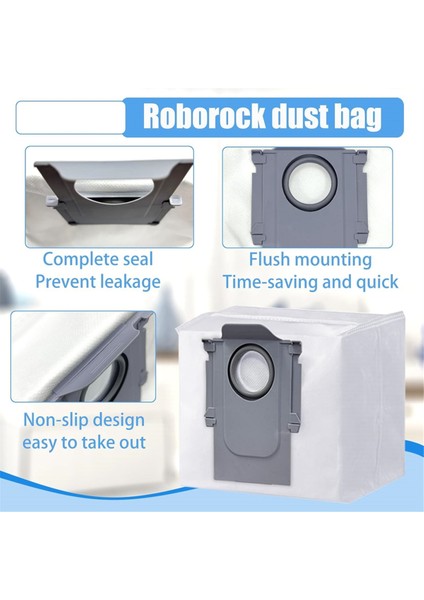 Roborock Q5 Q5+ Q7 Q7+ Q7 Max Q7 Max+ S7 Maxv Ultra S8+ S8 Pro Ultra Robot Vakum Için 16 Paket Tek Kullanımlık Toz Torbası (Yurt Dışından)
