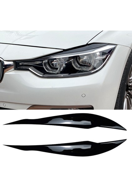 2 Adet Parlak Siyah Ön Kaplama Far Kapağı Başkanı Işık Lambası Göz Kapağı Kaş Trim Abs-Bmw F30 F35 2013-2019 (Yurt Dışından) fiyatları