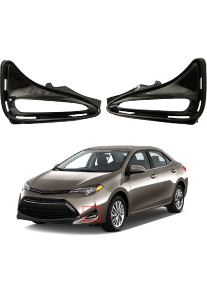 Toyota Corolla 2017-2019 Için (L Xle Le) Drl Sis Lambası Çerçeve Kapağı Sol Sağ Sis Lambası Çerçevesi 8148202660 8148102670 (Yurt Dışından) fiyatları