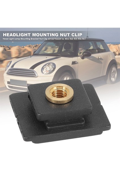 Kafa Işık Lambası Montaj Braketi Somun Klipsi 63122752224 Mini R60 R55 R56 R61 Countryman (Yurt Dışından) fırsatları