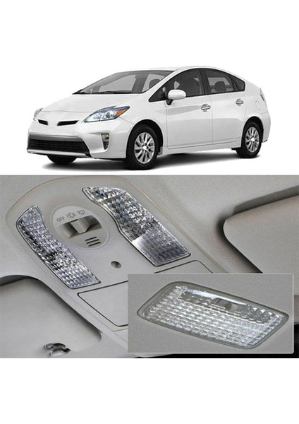 3 Adet Araba Crystal Clear Iç Harita Tavan Işık Okuma Aydınlatma Koruması Toyota Prius 2010 - 2015 Için (Yurt Dışından) modelleri