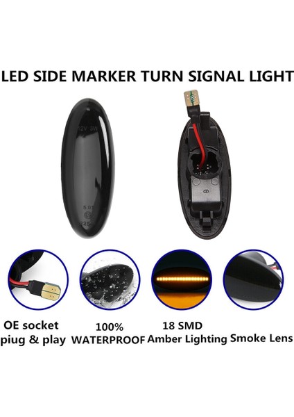 Araba Yan Sinyal Lambası LED Dönüş Sinyal Işığı Mazda B2500 Kamyonet 323 Tribute Protege Astina 1998-2001,A (Yurt Dışından)