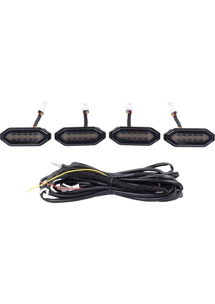 LED Ön Izgara Işıkları Beyaz Amber Işık Harici Izgara Lambaları Suzuki Jimny Için JB64 JB74 2019 2020 2021 Yüksek Sürüm (Yurt Dışından)