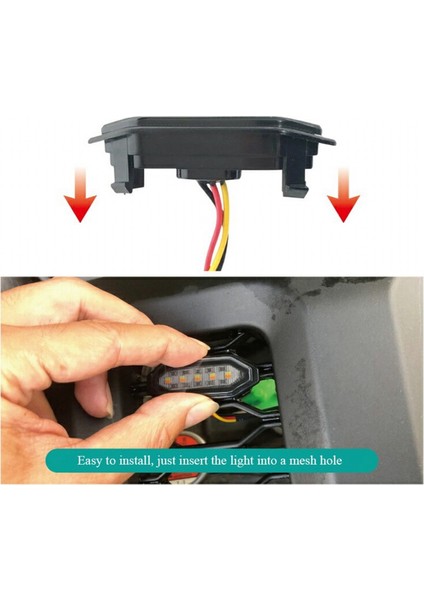 LED Ön Izgara Işıkları Beyaz Amber Işık Harici Izgara Lambaları Suzuki Jimny Için JB64 JB74 2019 2020 2021 Yüksek Sürüm (Yurt Dışından)