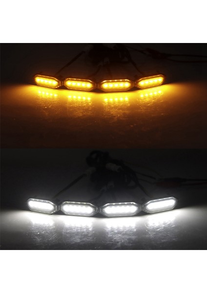 LED Ön Izgara Işıkları Beyaz Amber Işık Harici Izgara Lambaları Suzuki Jimny Için JB64 JB74 2019 2020 2021 Yüksek Sürüm (Yurt Dışından)