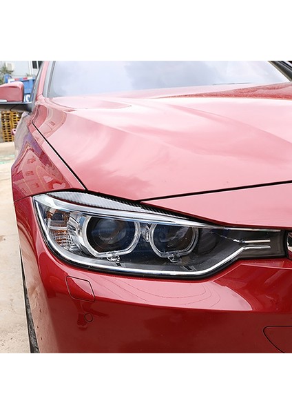 1 Çift Karbon Fiber Araba Etiket Far Kaşları Ön Başkanı Işık Lambası Kaşları Trim Şerit Bmw 3 4 Serisi 2013-2019 (Yurt Dışından) modelleri