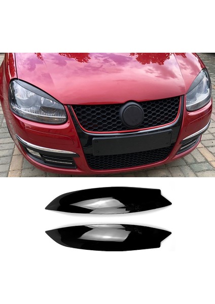 Parlak Siyah Farlar Kaşları Göz Kapakları Kapak Kirpik Başkanı Işık Lambası Çıkartmalar Golf 5 Için R32 Mk5 2005 2006 2007 (Yurt Dışından) fiyatları