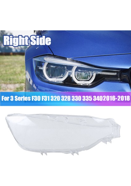 Sağ Yan Araba Far Camı Kapağı Başkanı Işık Lambası Gölge Kabuk Kapak-Bmw 3 Serisi F30 F31 2016-2018 320 328 330 340 (Yurt Dışından) modelleri
