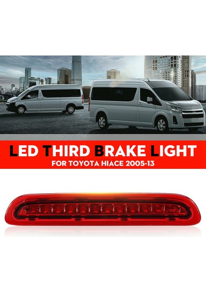 3rd Kırmızı 12-Led Arka Kuyruk Stop Lambası Toyota Hiace/banliyö 2005-2013 Için Yüksek Montaj Lambası (Yurt Dışından)