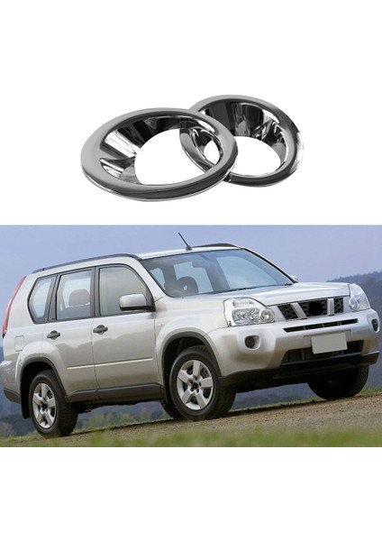 Abs Ön ve Arka Sis Lambası Lambası Kapağı Trim Sis Lambası Kalıplama Garnitür Çerçeve Koruyucu Nissan X-Trail Için T31 2008-2010 (Yurt Dışından)