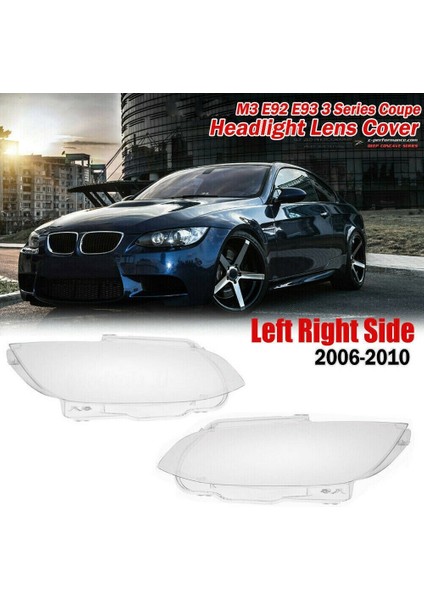1 Çift Far Başkanı Işık Lambası Lens Kapağı Bmw E92 E93 Coupe M3 328I 335I Cabrio 2006-2010 (Yurt Dışından) modelleri