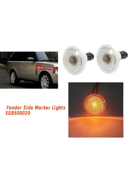 2 Adet Çamurluk Yan Ikaz Lambaları XGB500020 Land Rover Range Rover Için L322 03-12 Dönüş Sinyali Tekrarlayıcı Lamba Lens Konut (Yurt Dışından) fiyatları