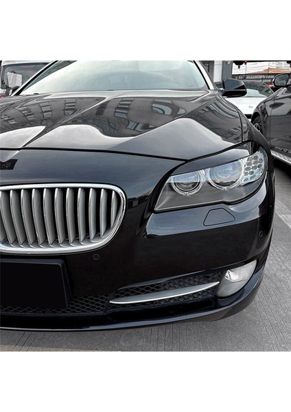 Bmw 5-Serisi F10 F11 Erken 2011-2014 Parlak Siyah Ön Far Kapağı Garnitür Şerit Kaş Kapağı Trim Etiket (Yurt Dışından) fırsatları