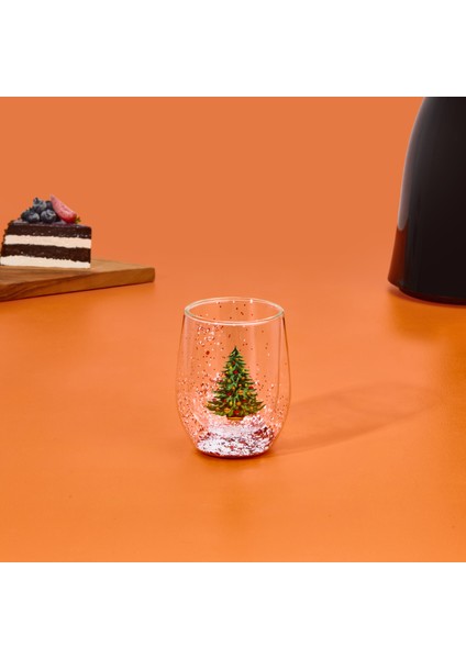 Kitchen Borosilikat Ağaç Desenli Kupa - Renkli - 300 ml