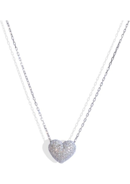 Kalp Taşlı Starlight Diamond Gümüş Kolye fırsatları