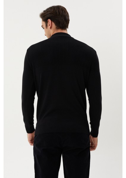 Et 3638 Yarım Boğazlı Dokuma Detaylı Erkek Kazak fırsatları