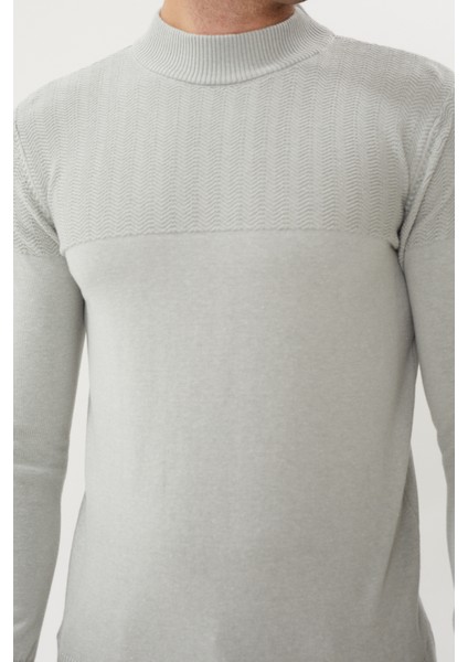 Et 3638 Yarım Boğazlı Dokuma Detaylı Erkek Kazak fiyatları