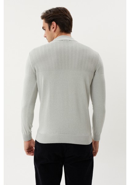 Et 3638 Yarım Boğazlı Dokuma Detaylı Erkek Kazak fırsatları