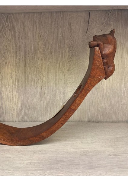 Atlı Ahşap Şaraplık / Şişe Standı (34 Cm)