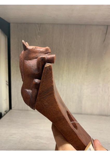 Atlı Ahşap Şaraplık / Şişe Standı (34 Cm)