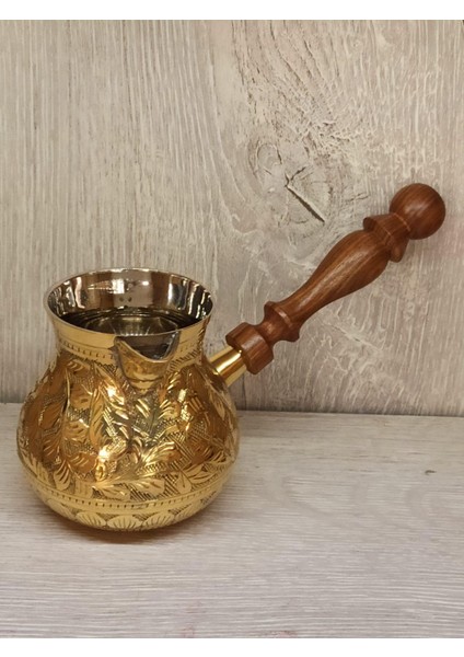 Pirinç Cezve Tombul 4 Inç Sarı