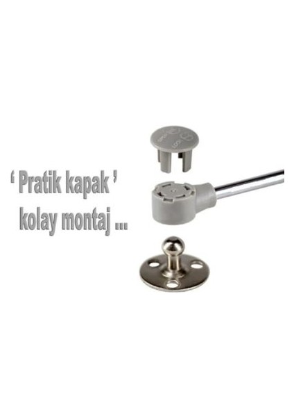 Dolap Amortisörü 4 Adet Gazlı Piston Kapak Hidroliği 27 cm 100N