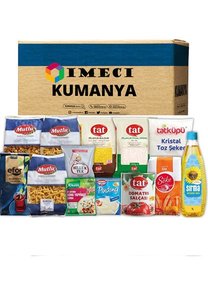 Ramazan Paketi Gıda Kumanya Yardım Erzak Kolisi Bereket C