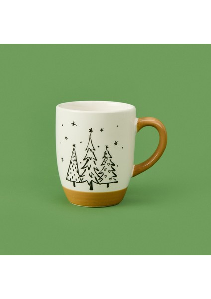 Ağaç Desenli Kupa - Kahverengi - 330 ml fiyatları