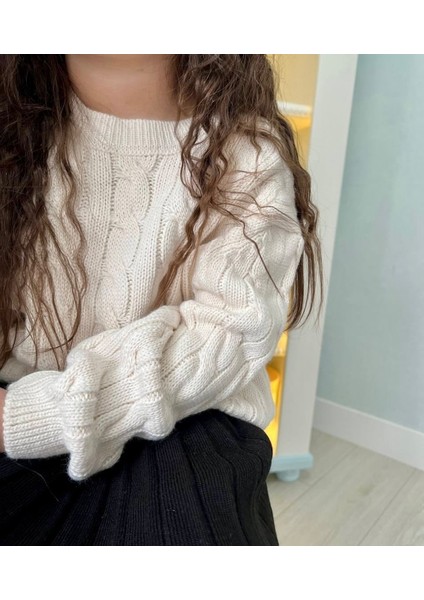 Kız Selanik Örgülü Triko Kazak fiyatları