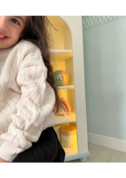 Kız Selanik Örgülü Triko Kazak fırsatları