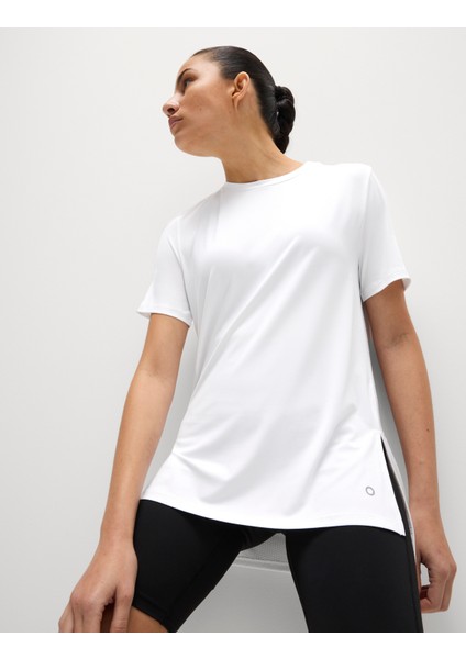 File Detaylı Kısa Kollu T-Shirt