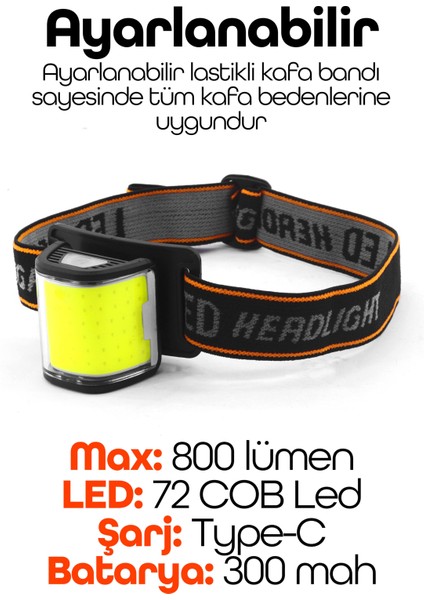 2 Si 1 Arada 72LED Şarjlı Bisiklet Feneri Çakarlı Kafa Lambası Çift Özellikli Güçlü Işık 6 Mod 6053