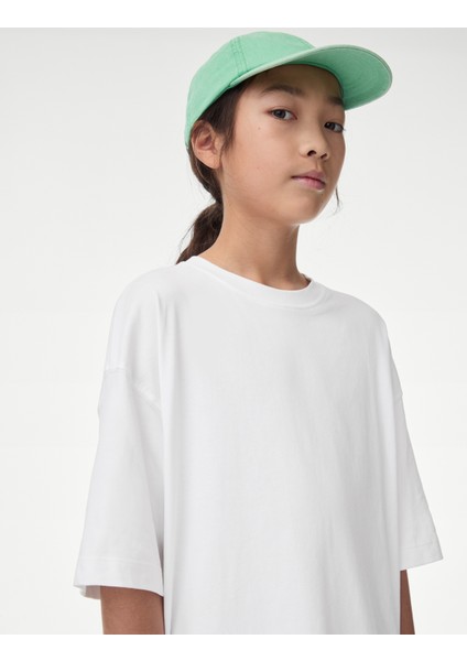 Saf Pamuklu Kısa Kollu T-Shirt (2-16 Yaş)