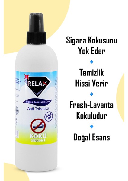 Relax Sigara Kokusu ve Kötü Koku Giderici Sprey Anti-Tobacco Oda Kokusu Hoş Orman Kokulu 400 ml fiyatları