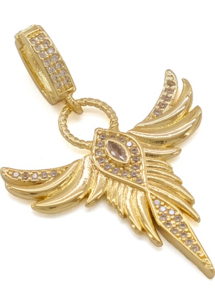 Ajda Charm Çelik Altın Kaplama Kadın Melek MODEL-CHR-123