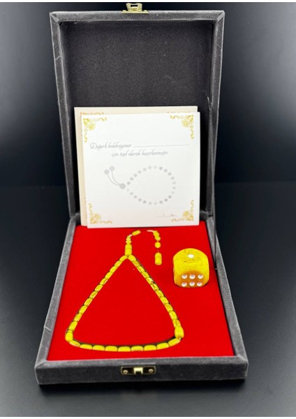 Özel Kutu Zar Kehribar Tesbih Seti Hcz-Model Hybnddd