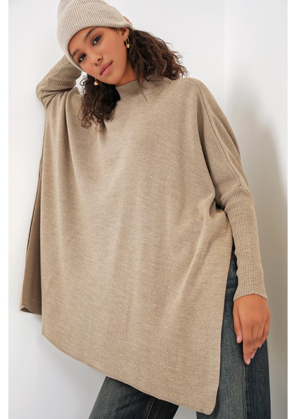 15783 Yırtmaçlı Panço Kazak - A.bej