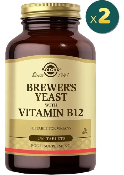 Brewers Yeast Vitamin B12 250 Tablet 2 Adet