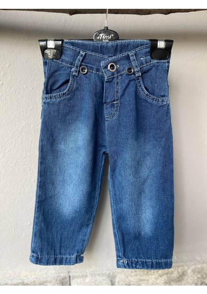 Erkek Bebek Kot Pantolonlu Gömlekli Ayılı Askılı Takım indirimleri