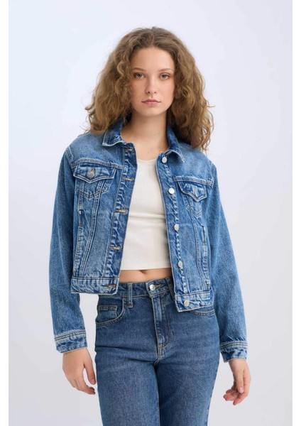 Regular Fit Jean Ceket D8665AX25SP